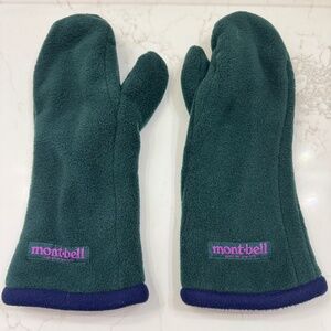 Vintage Mont-Bell Long Fleece Mittens Size  L Ski Gloves